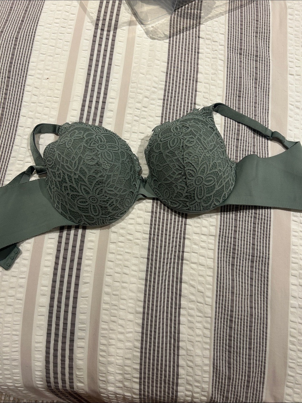 La Vie En Rose sage green bra